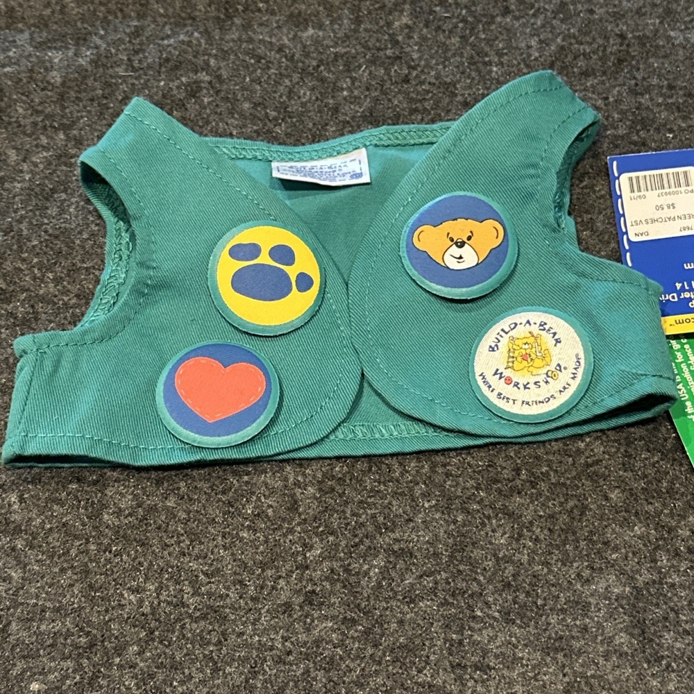 Build-A-Bear Workshop Girl Scout Junior Uniform Vest, GREEN- NEW WITH TAGS